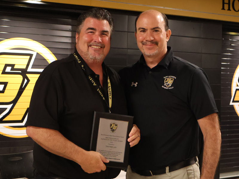 Father of the Year Tim Phelan, with Guild President John Favilla